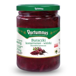 Buraczki Konserwowe Wiórki 460g / Vortumnus