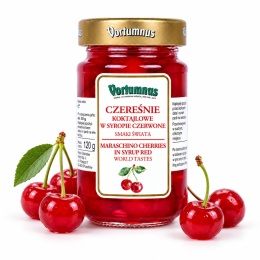Czereśnie Koktajlowe Czerwone w Syropie 250g / Vortumnus