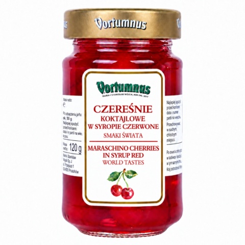 Czereśnie Koktajlowe Czerwone w Syropie 250g / Vortumnus