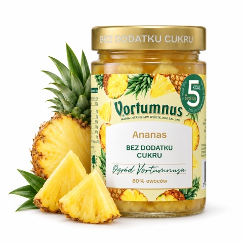 Dżem Bez Cukru ANANAS 80% 300g / Vortumnus