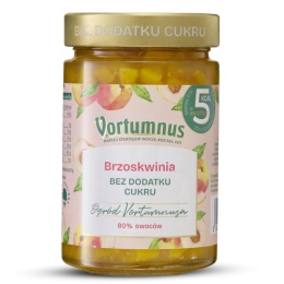 Dżem Bez Cukru BRZOSKWINIA 80% 300g / Vortumnus