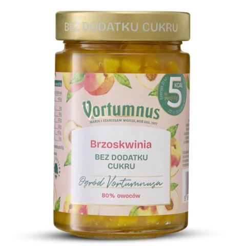 Dżem Bez Cukru BRZOSKWINIA 80% 300g / Vortumnus