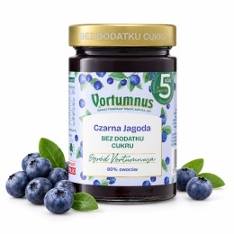 Dżem Bez Cukru CZARNA JAGODA 80% 300g / Vortumnus