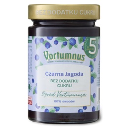 Dżem Bez Cukru CZARNA JAGODA 80% 300g / Vortumnus
