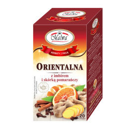 Herbatka Ziołowo - Owocowa ORIENTALNA z imbirem i skórką pomarańczy 20 torebek / Malwa