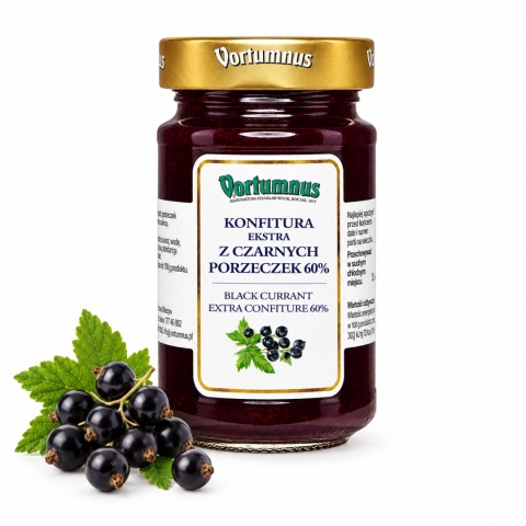 Konfitura Ekstra z CZARNYCH PORZECZEK 250g / Vortumnus