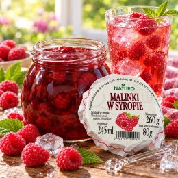 Malinki w Syropie 260g / Naturo