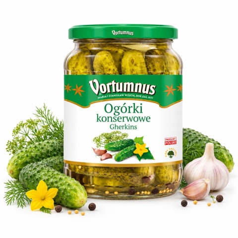 Ogórki KONSERWOWE 660g / Vortumnus