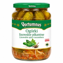 Ogórki Lisowskie PIKANTNE 660g / Vortumnus