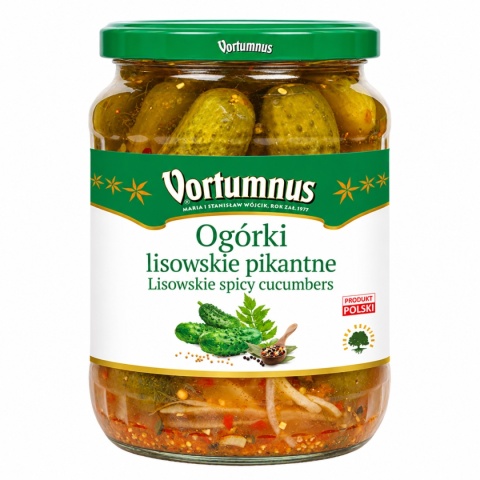 Ogórki Lisowskie PIKANTNE 660g / Vortumnus