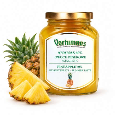 Owoce Deserowe ANANAS 60% - Smak Lata 370g / Vortumnus