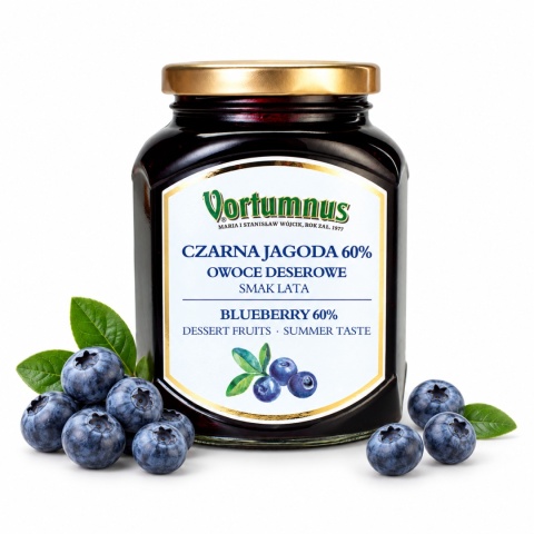 Owoce Deserowe CZARNA JAGODA 60% - Smak Lata 370g / Vortumnus