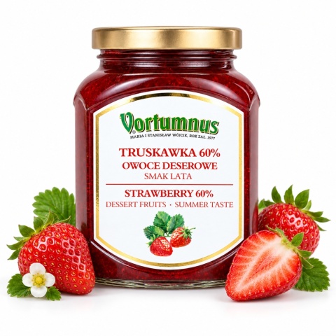 Owoce Deserowe TRUSKAWKA 60% - Smak Lata 370g / Vortumnus