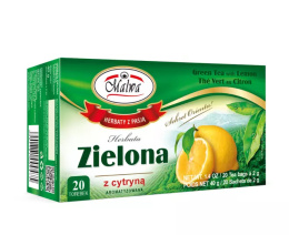 Herbata Zielona z Cytryną 20 Torebek / Malwa
